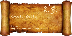 Kocsis Zella névjegykártya