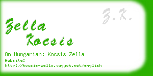zella kocsis business card